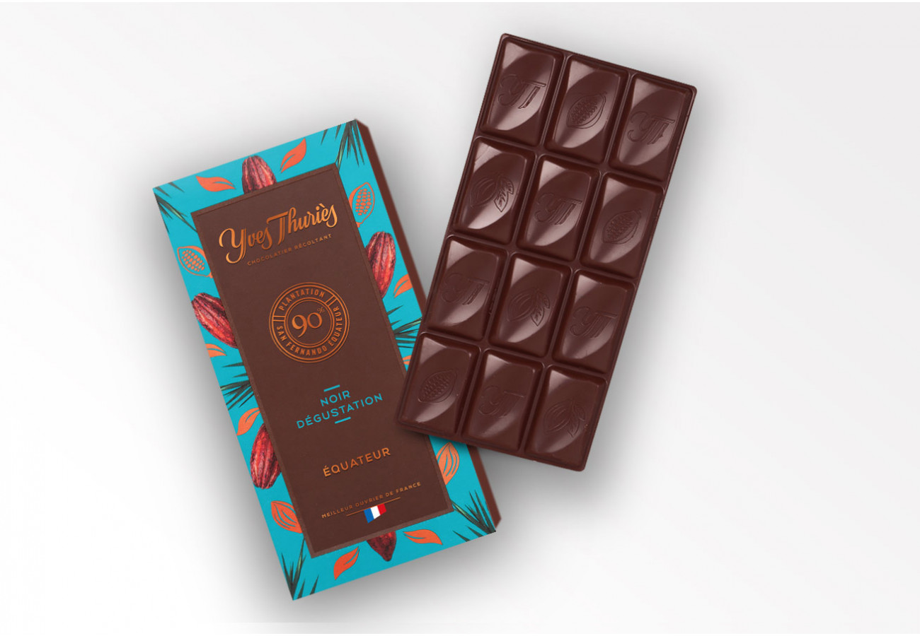 TABLETTE CHOCOLAT NOIR ÉQUATEUR 90%