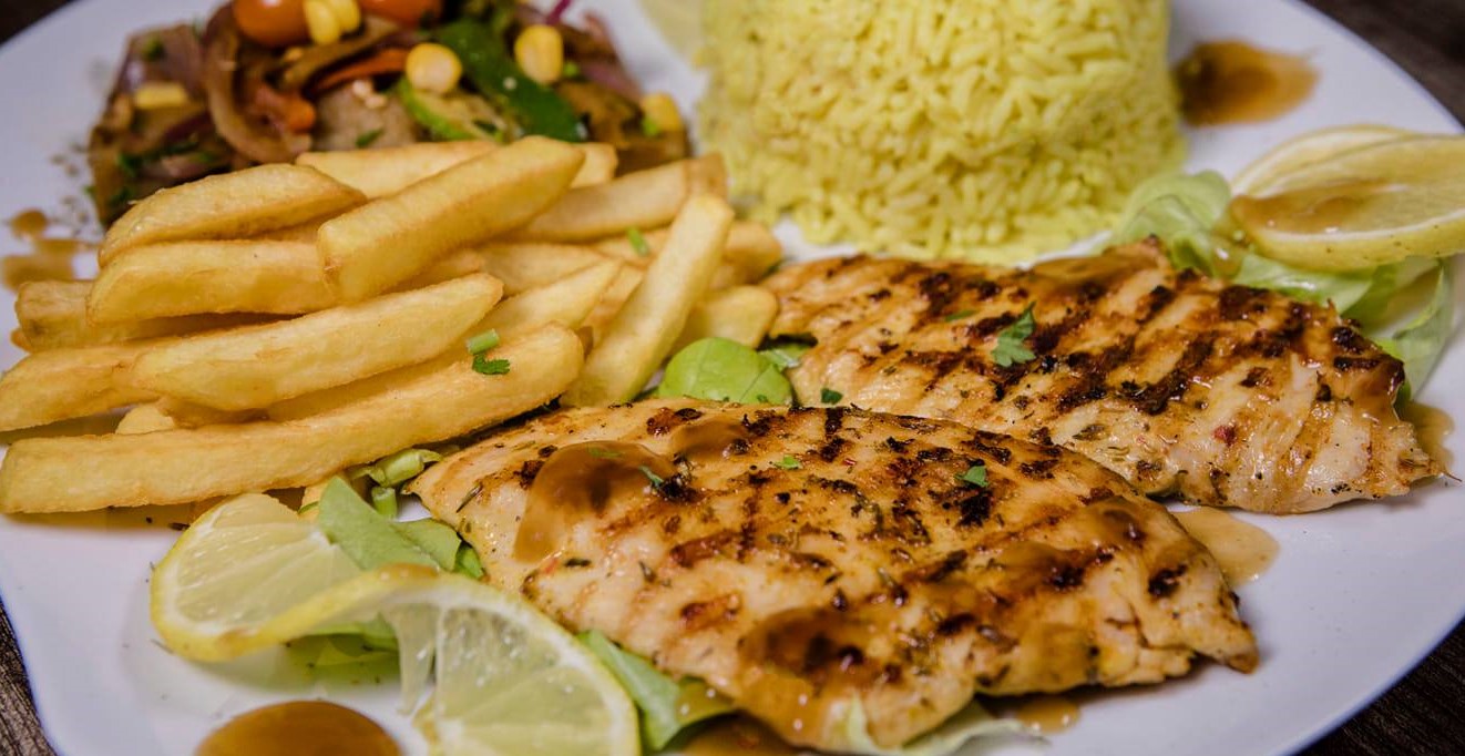 Escalope frites salade