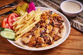 Chawarma frites salade