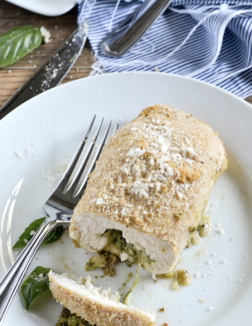 Chicken pesto roll