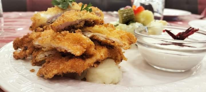 Plat escalope panée