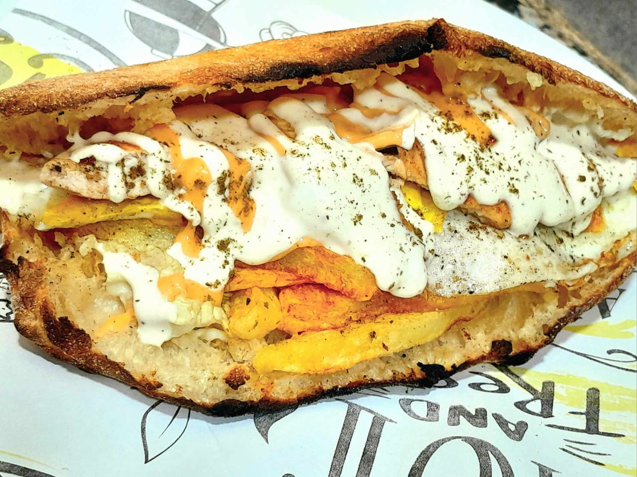 Sandwich poulet haché 