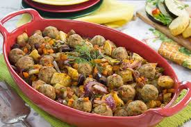 Kofta poulet aux légumes 