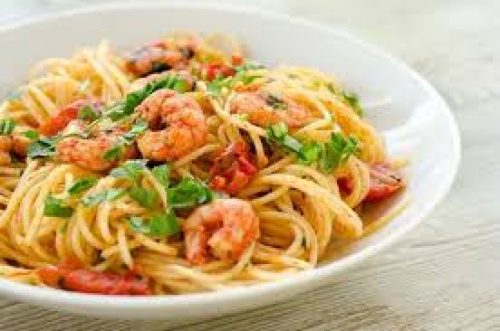 Spaguetti au crevettes 