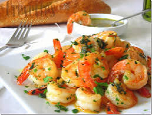 Crevette sauté à l'ail