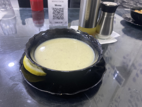 Soupe blanche au champignon