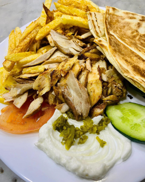 Plat chawarma poulet