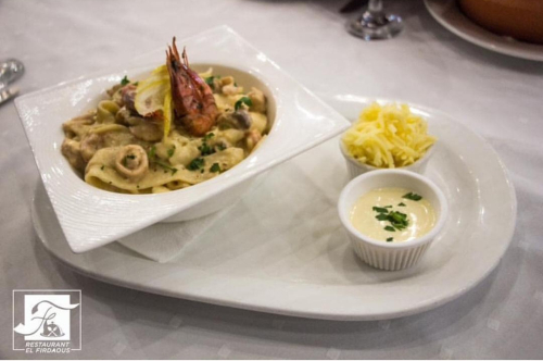 Linguine aux crevettes 