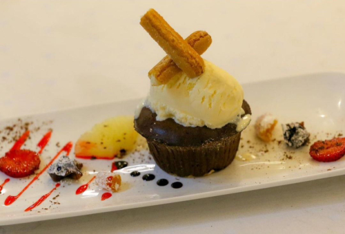 Fondant au chocolat avec ces boules de glaces
