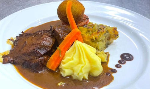 Médaillon de veau crème noisette 