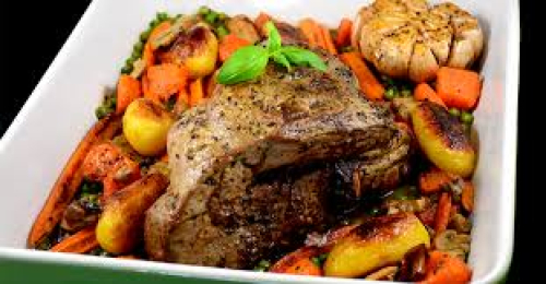 Assiette demi Kg viande d'agneau et légumes
