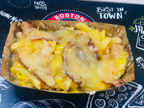 Frites gratinés et beacon