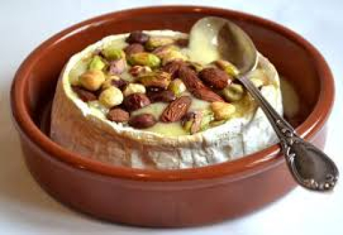 Camembert au four Fruits secs miel