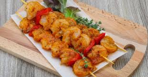 Crevettes grillées.