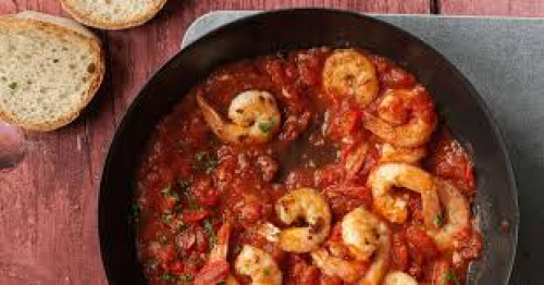 Crevette blanche en sauce 