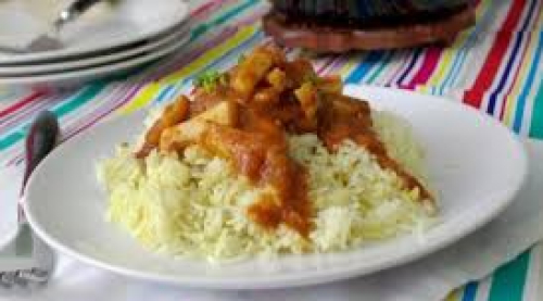 Riz a la sauce calamar 
