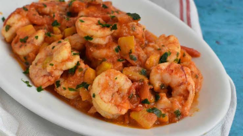 Crevette en sauce