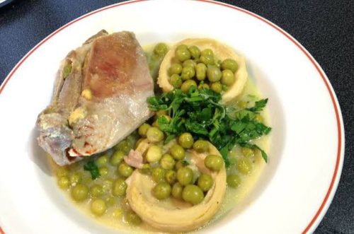 لحم بالجلبانة — Viande aux petits pois