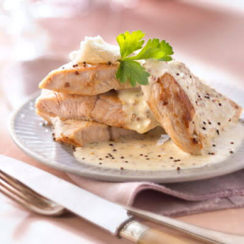 سكالوب بالكرام فريش — Escalope à la crème fraîche