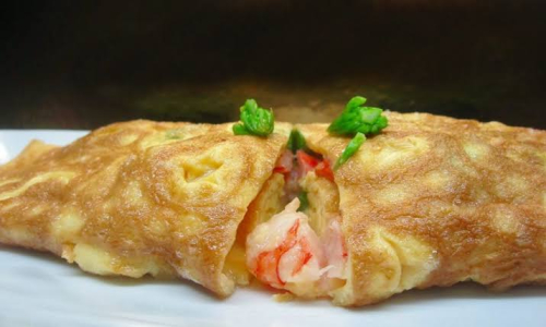 Omelette crevette
