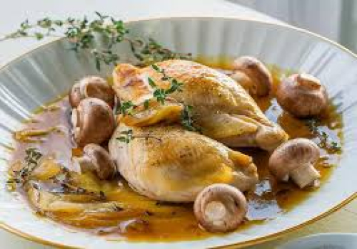 Poulet Marine Sauce Champignon
