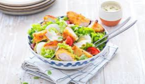 Salade poulet pané 