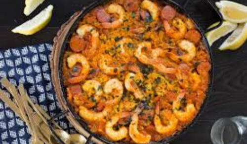 Paella crevette 