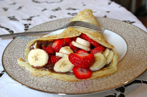 Crêpe nutella  2 fruits au choix 