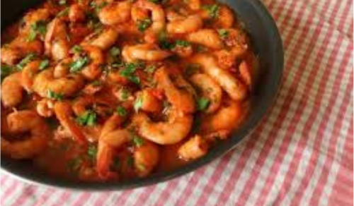 Crevette en sauce