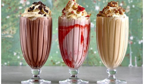 Milkshake vanille / fraise / chocolat 