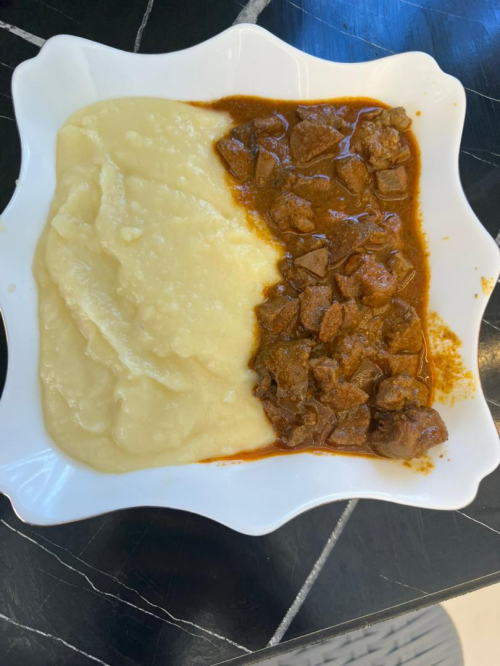 Kebda + purée كبد دجاح +بطاطا مرحية