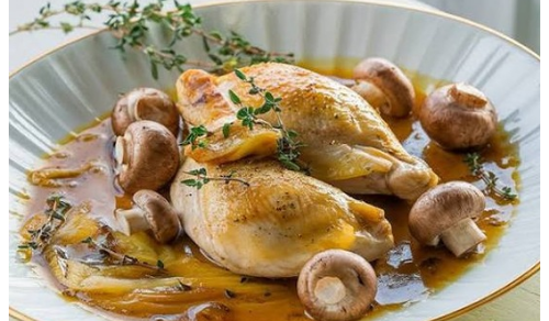 Poulet aux champignons