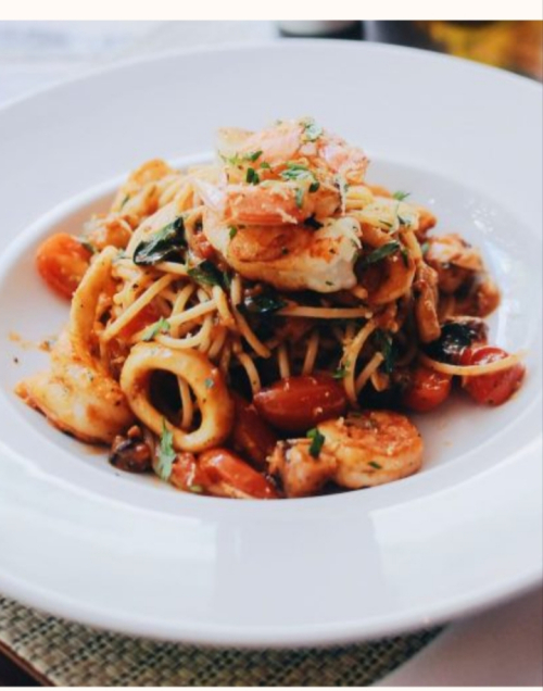 Spaghetti aux fruits de mer 