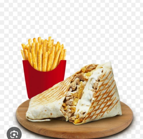 Tacos poulet+ frites maison 