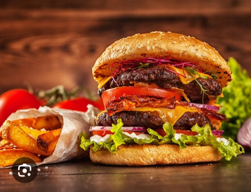  Hamburger Big +frites maison 
